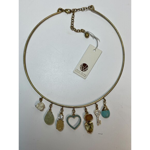 John Wind 7 Dangle Charm Choker Necklace New Rare - Picture 2 of 8
